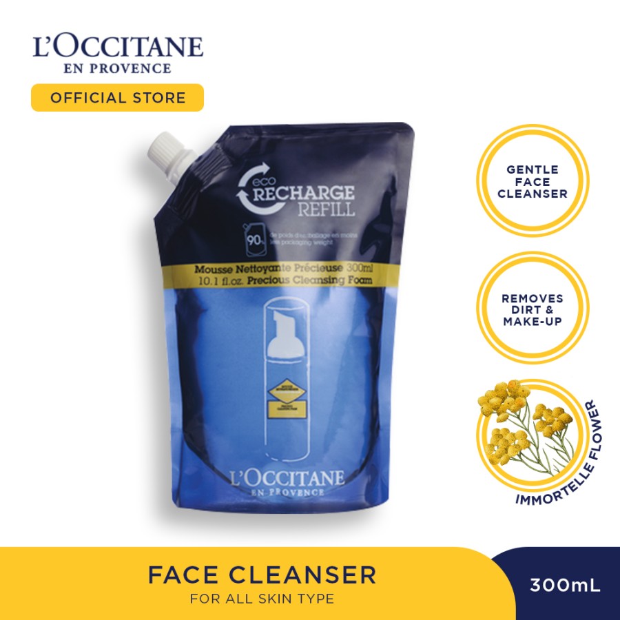 Jual L'occitane Immortelle Precious Cleansing Foam Refill 300ml Di