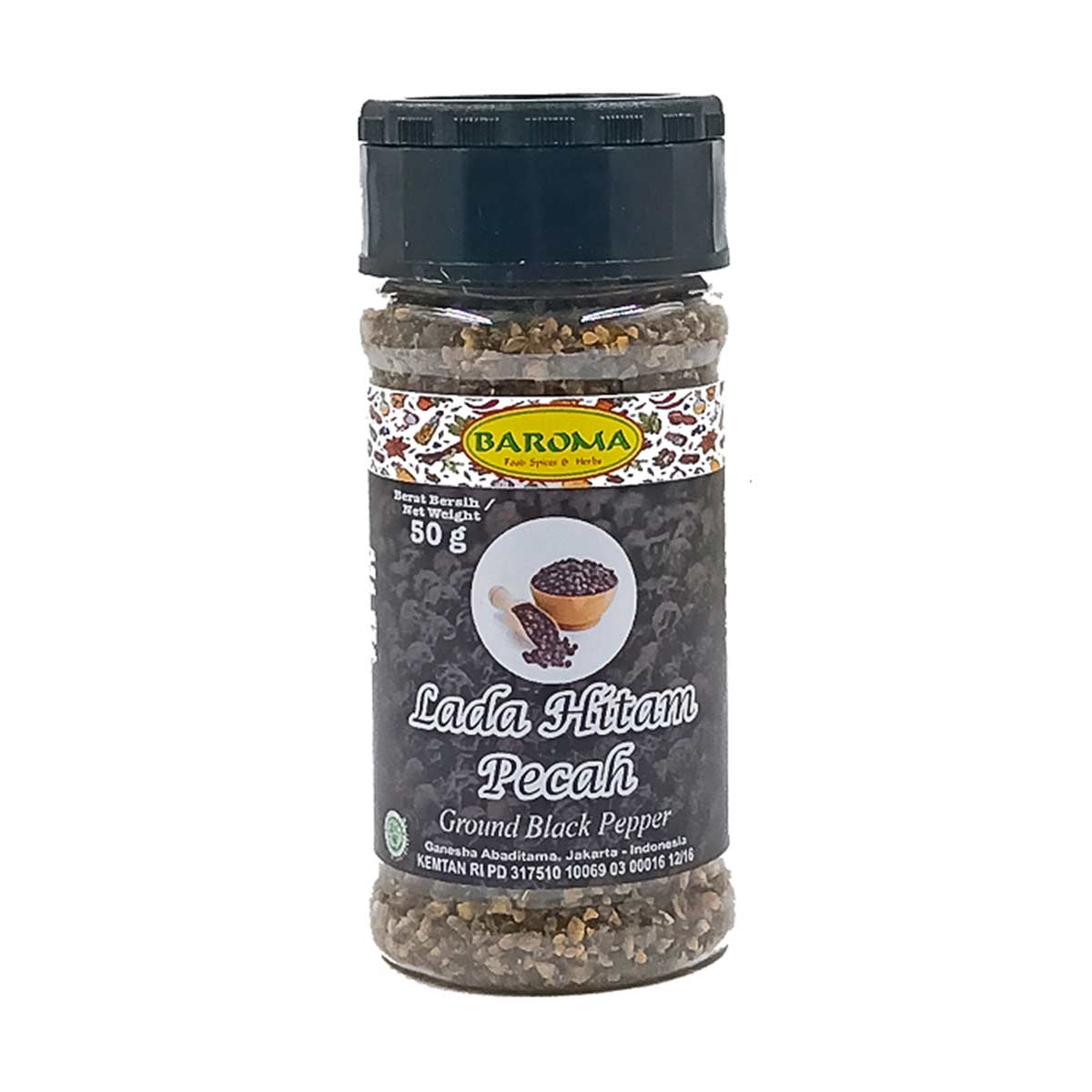 â Baroma Lada Hitam Pecah Bumbu Rempah [50 G] Terbaru
