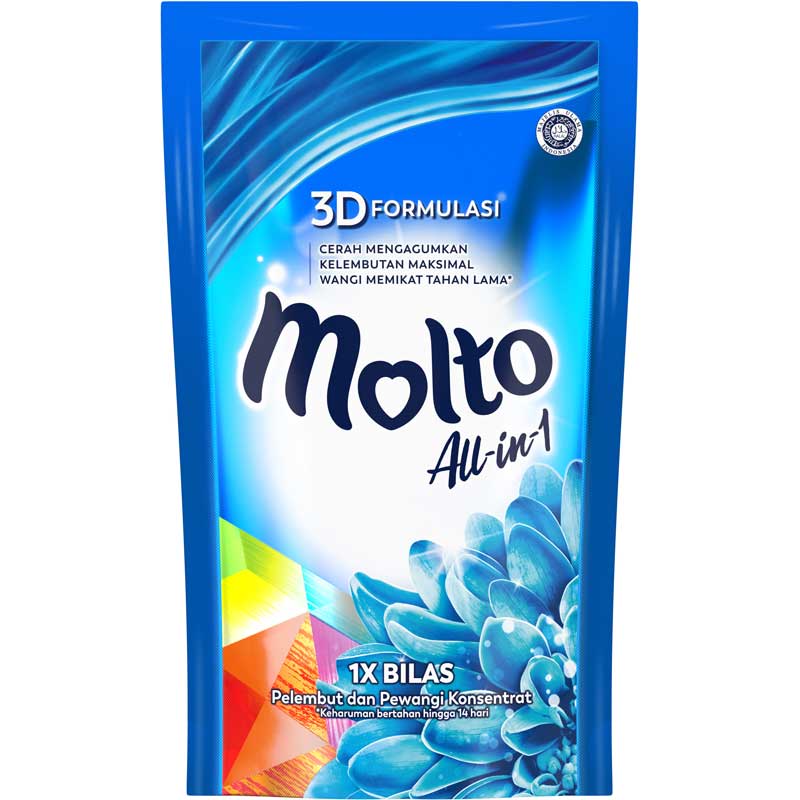 Jual MOLTO All in 1 Pelembut & Pelicin Pakaian - Blue