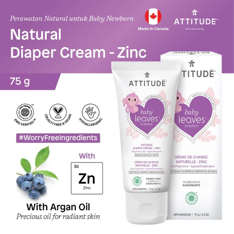 Jual Attitude Baby Leaves Natural Zinc Diaper Cream [75 g] di Seller