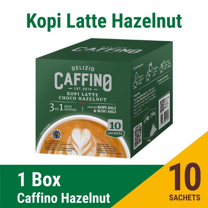 Promo Caffino 3in1 Kopi Instan Kopi Latte Choco Hazelnut Box [20 g x 10