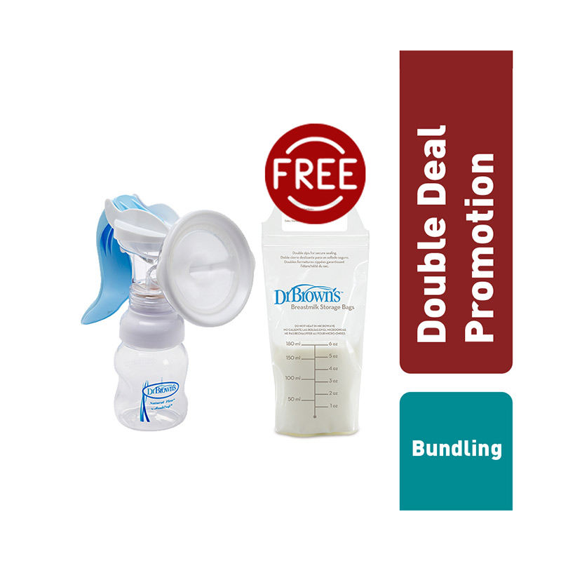 Jual Dr Brown S Manual Breast Pump Wide Neck Feeding Bottle