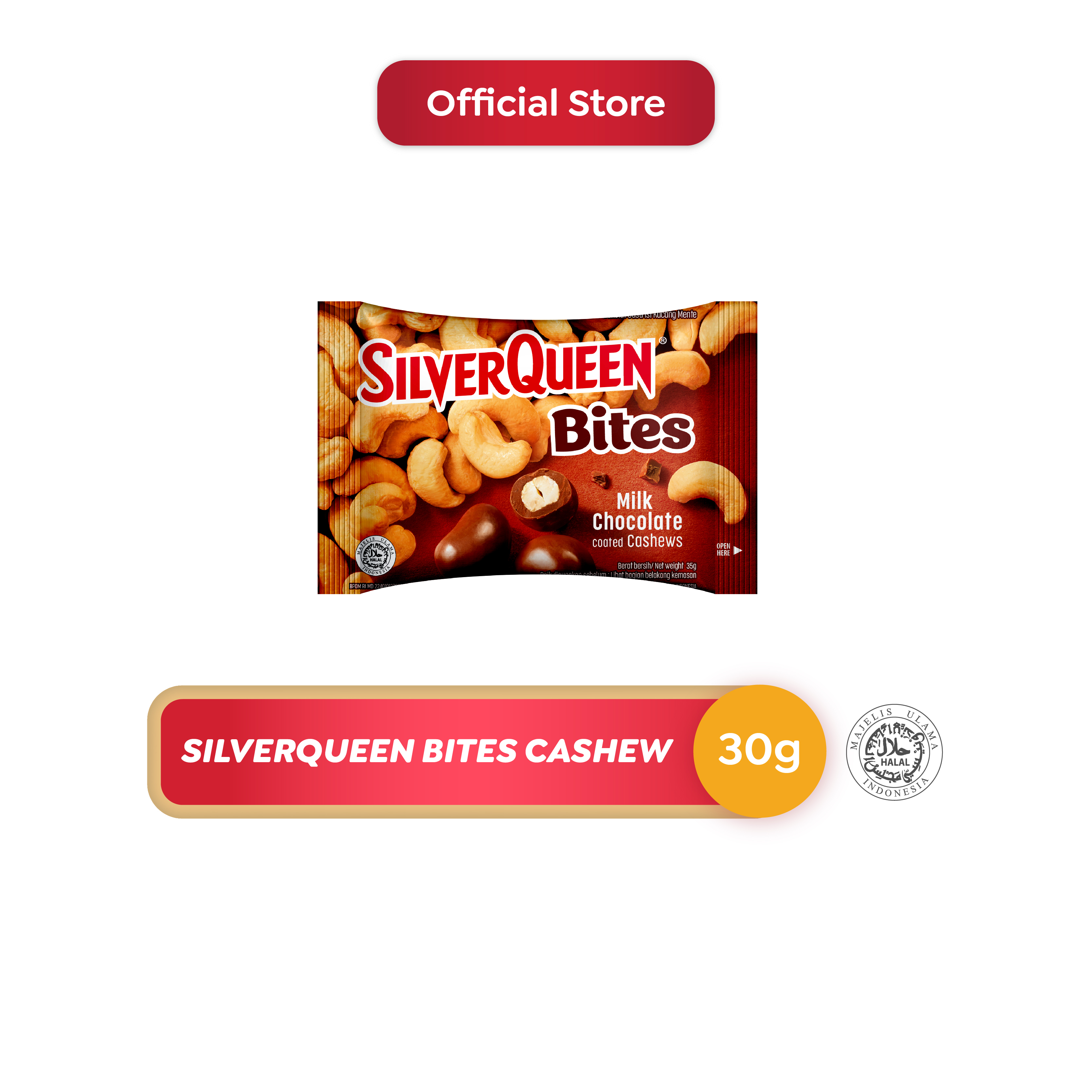 Promo SilverQueen Bites Cashew [30g] Diskon 4% di Seller Nirwana ...
