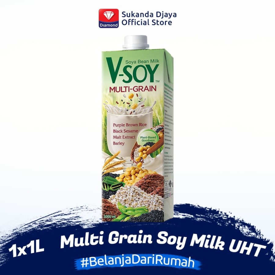 Promo VSOY Soya Bean Milk MultiGrain [1000 mL] Diskon 11 di Seller