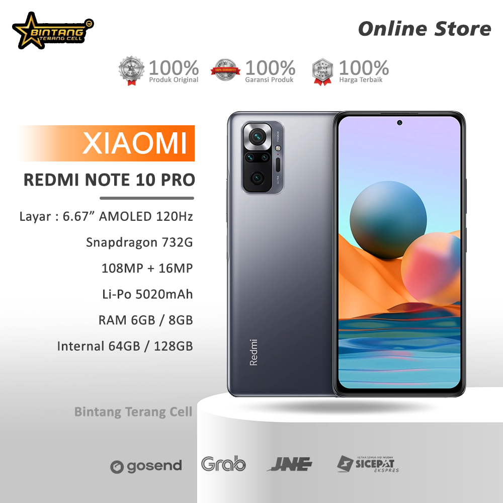 Promo XIAOMI REDMI NOTE 10 PRO RAM 8/128GB GARANSI RESMI Diskon 8% di ...