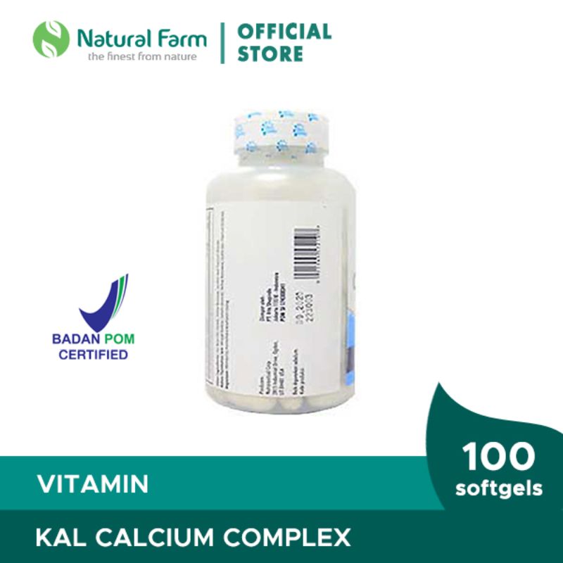 Jual Kal Calcium Complex Suplemen [100 Softgel] Di Seller Natural Farm ...