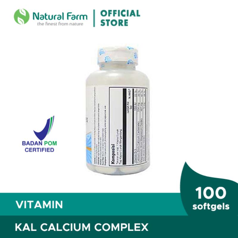 Jual Kal Calcium Complex Suplemen [100 Softgel] Di Seller Natural Farm ...