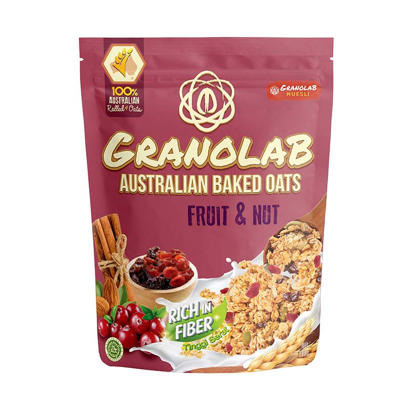 Jual Granolab Muesli Fruit & Nut Australian Baked Oats [210 g] di