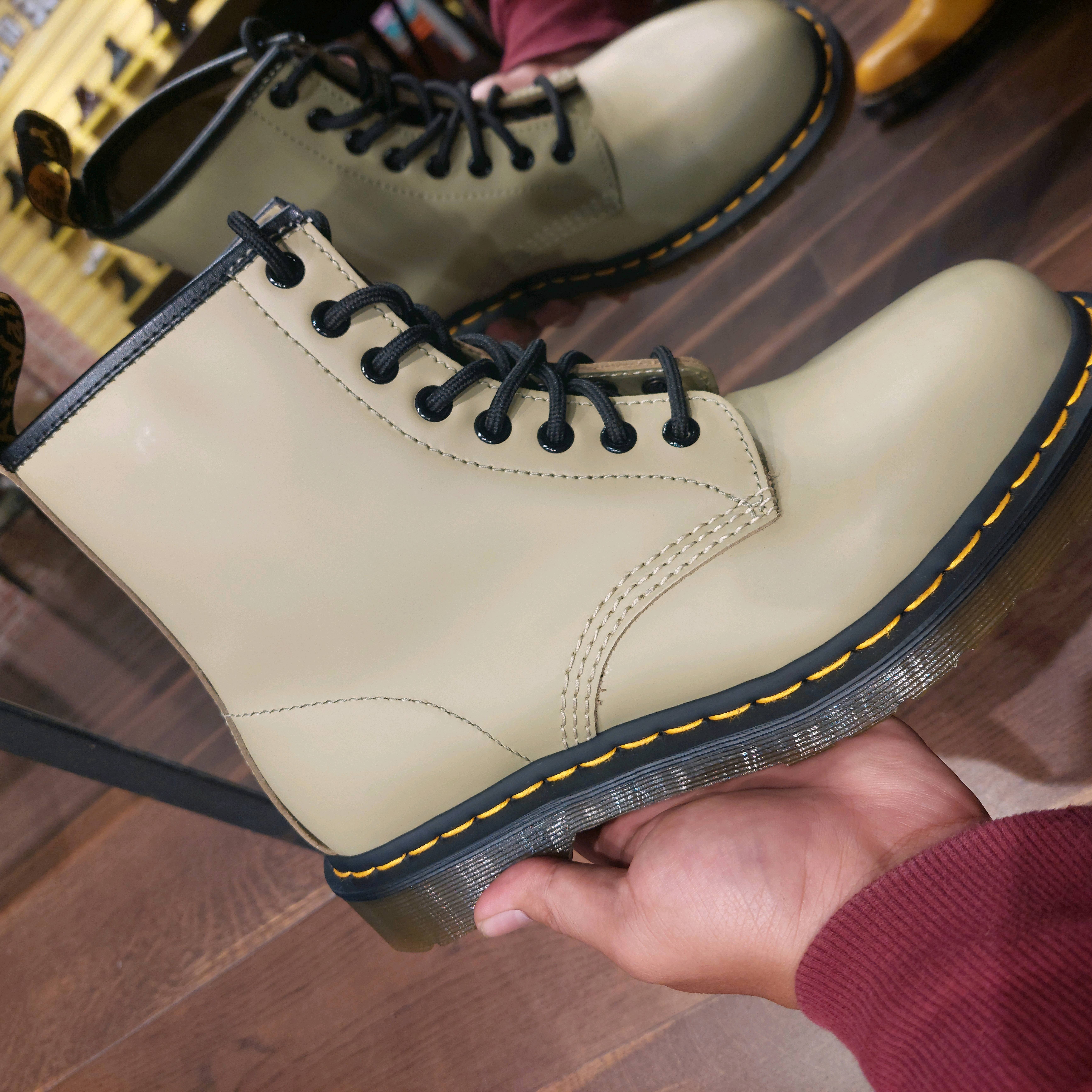 Jual DOCMART DR MARTENS 1460 OLIVE GREEN KHAKI SIZE 36 45 NEW