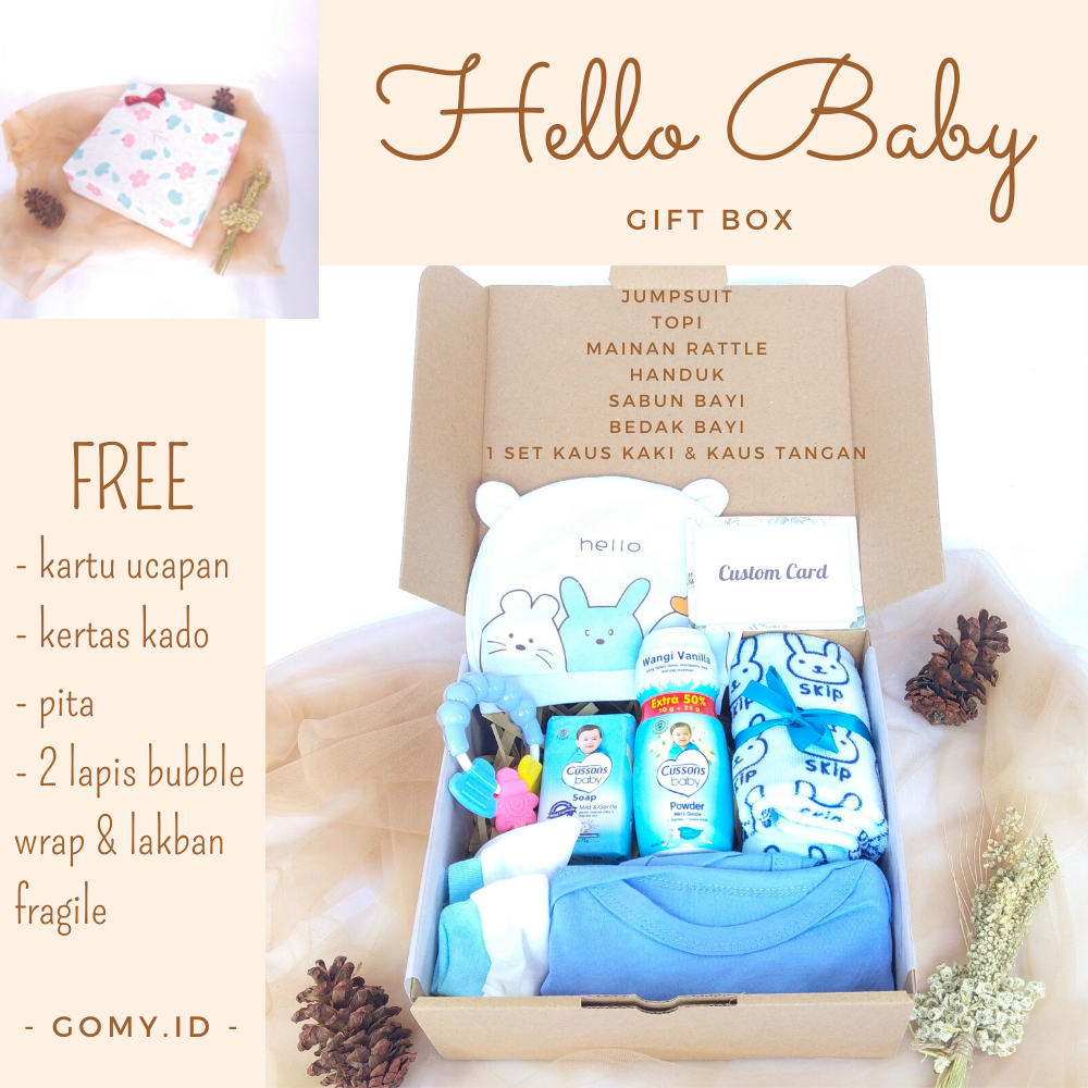 Jual Hello Baby Gomy.id Gift Box Baby, Kado Bayi, Hadiah Lahiran, Hampers  Newborn, Kado Anak Bayi Baby Gift Box Murah Unik Terjangkau Lucu Estetik  Unik Di Seller Gomy.id - Tegalrejo, Kota Salatiga |