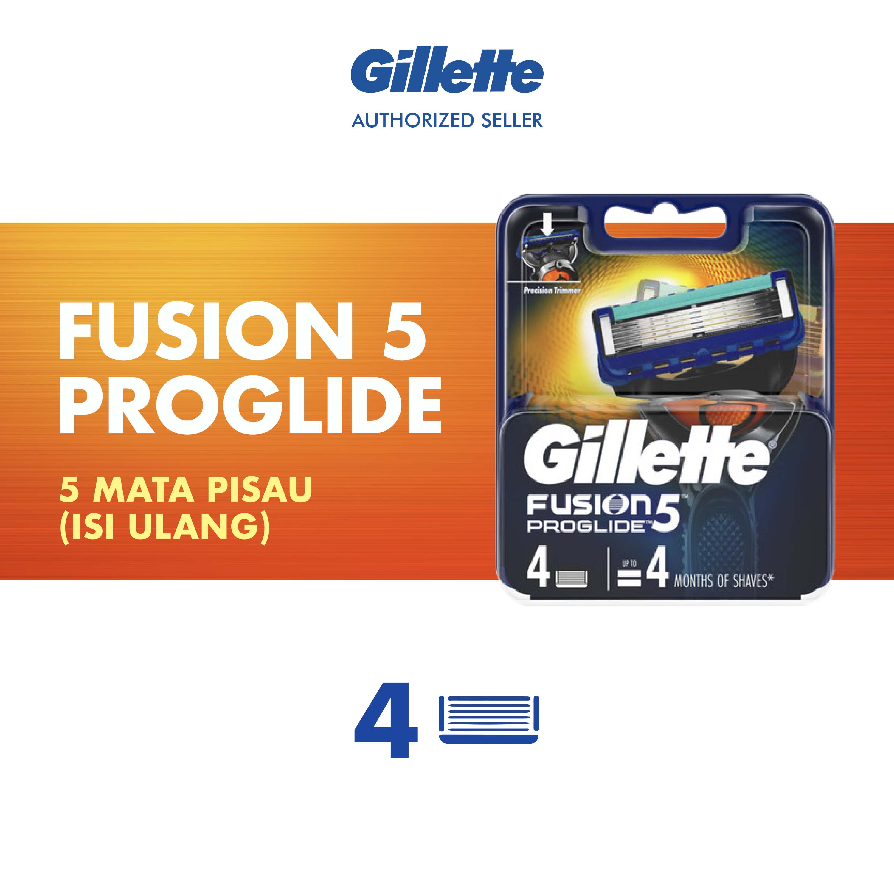 Promo Surabaya - Gillette Isi Ulang Fusion Proglide Perlengkapan Cukur ...