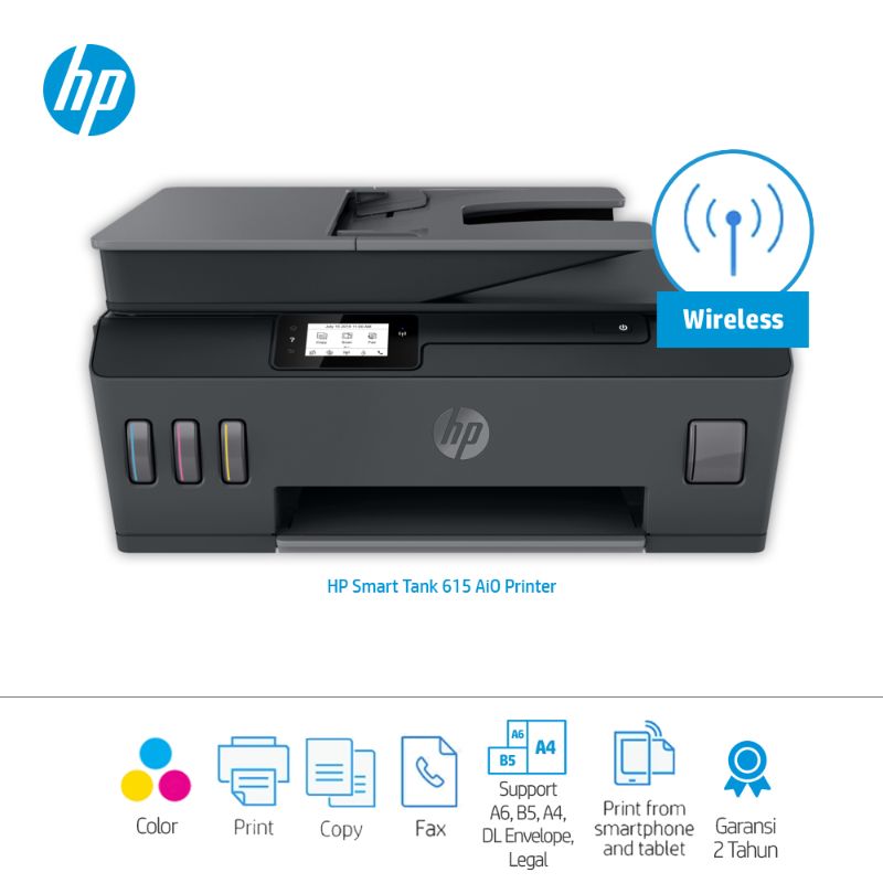 Jual Hp 615 Smart Ink Tank Wireless Allinone Printer (printcopy