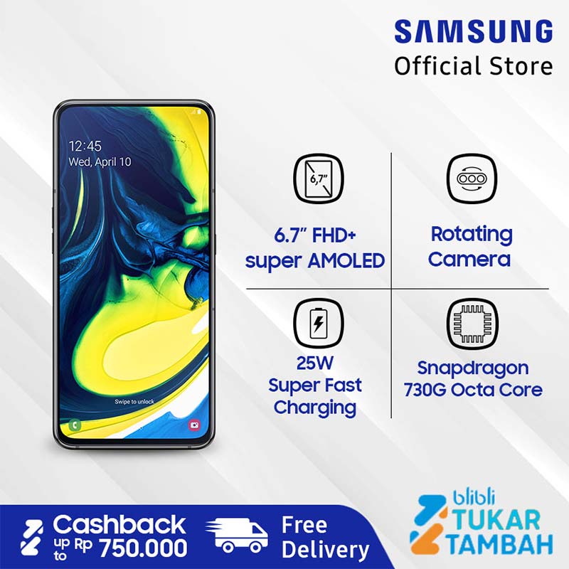 Jual Samsung Galaxy A80 Smartphone [128GB/ 8GB] Free