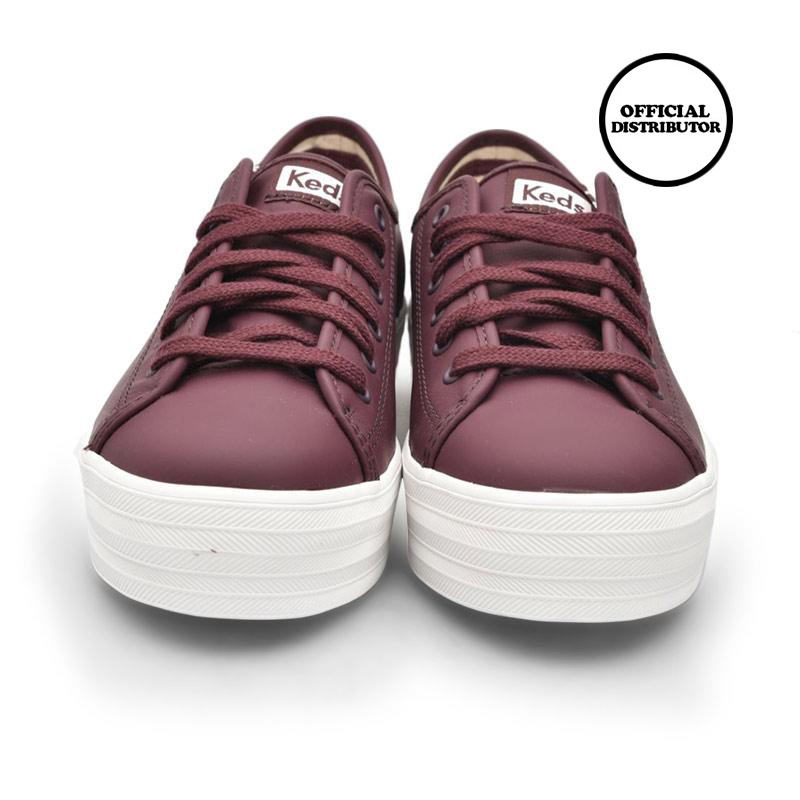 keds triple kick leather burgundy