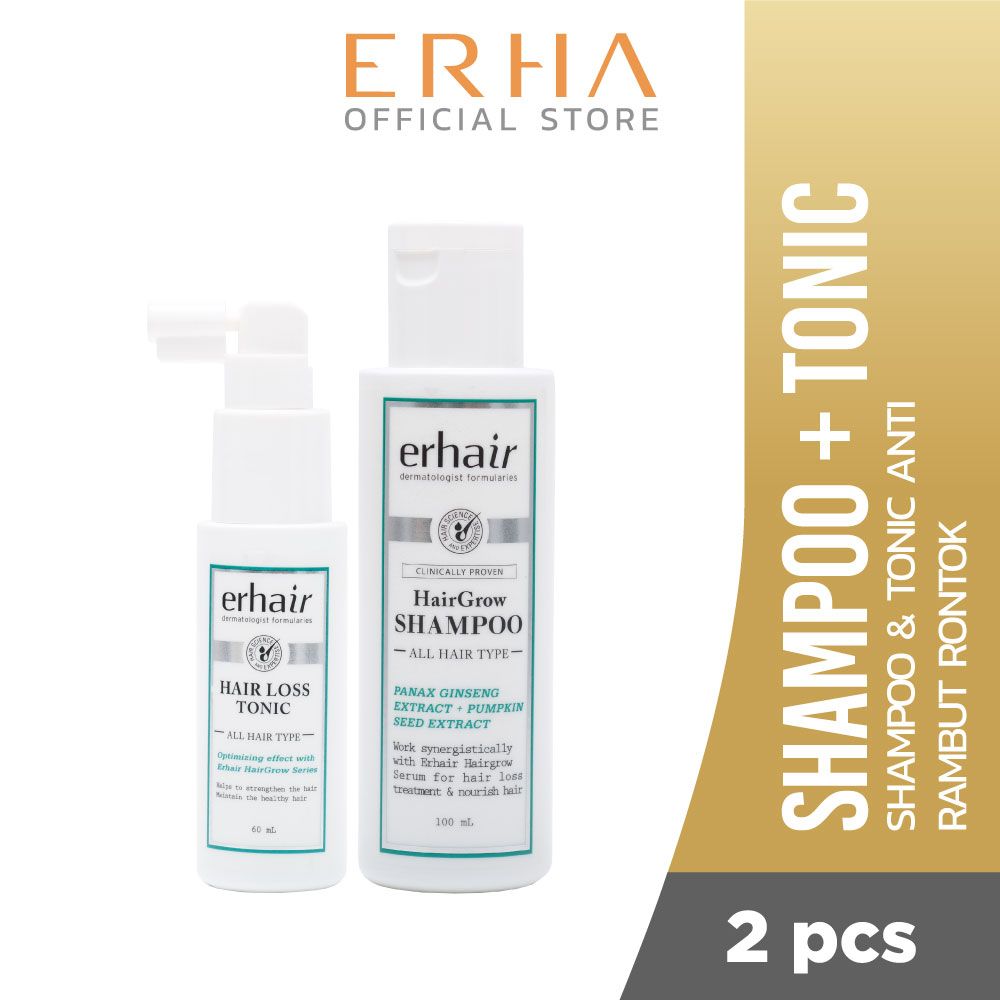 âˆš Erha Paket Perawatan Rambut [vp Hairgrow Shampoo 100 Ml