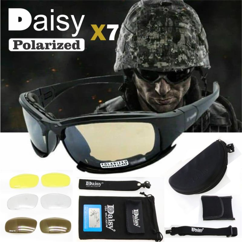 Promo Daisy Anti Uv 4 Sunglasses Police Military Tactical Daisy X7