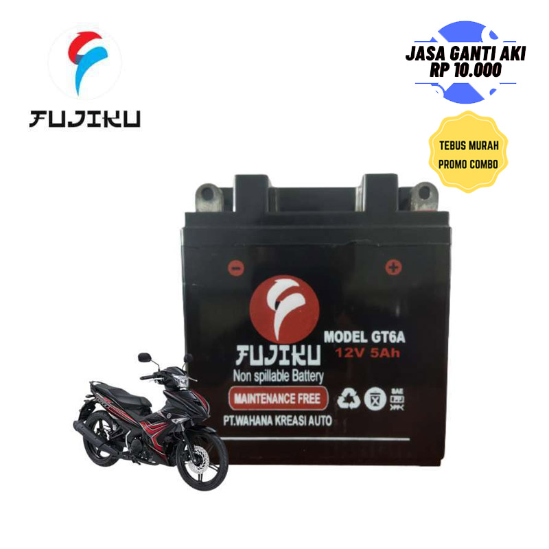 Jual Fujiku Battery MF GT6A Aki Motor Mega Pro Jupiter MX Accu Motor