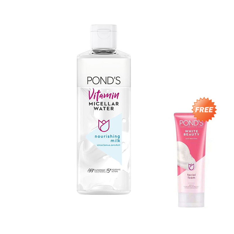 Jual Ponds Nourishing Milk Vitamin Micellar Water Waterproof Makeup