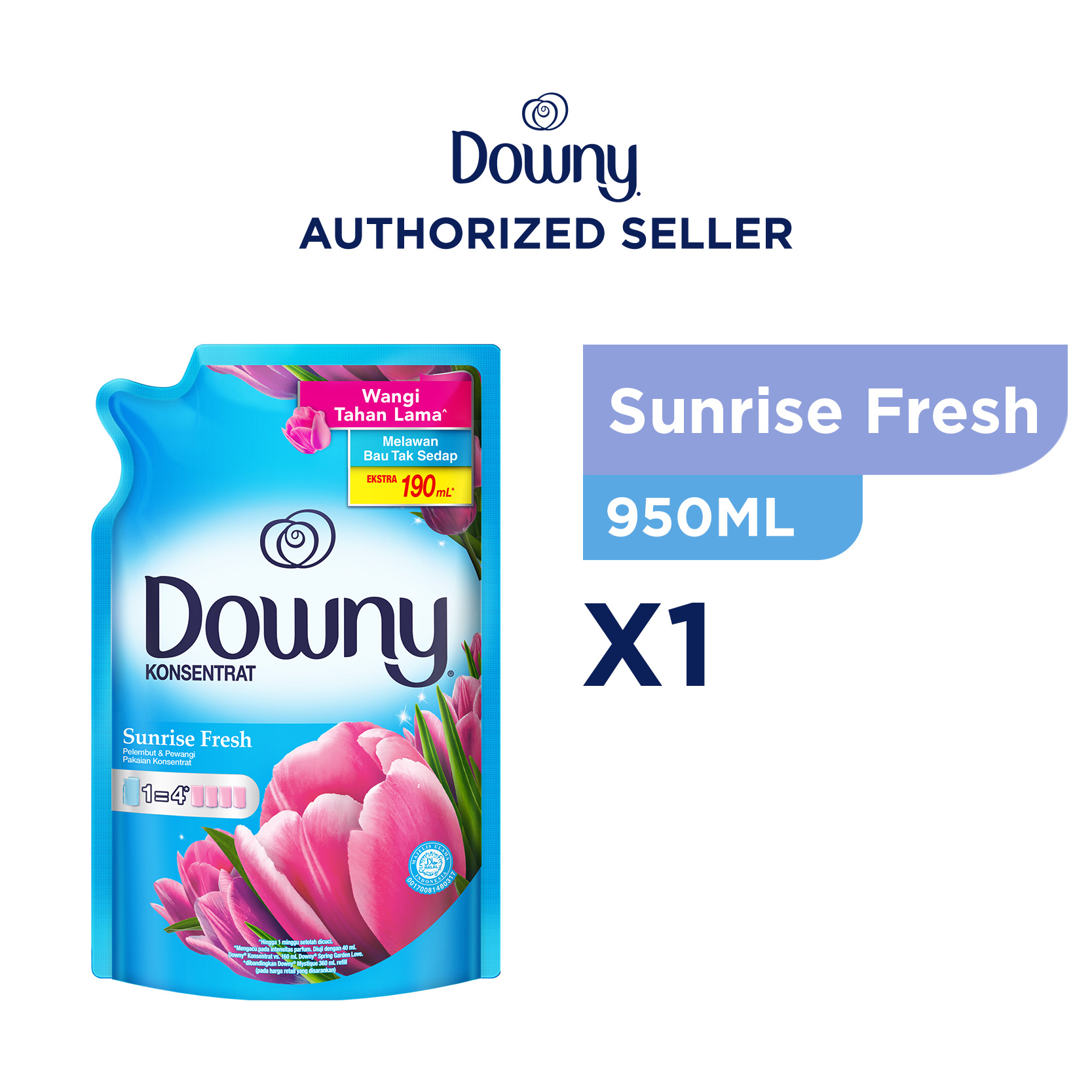 Promo Downy Sunrise Fresh Pewangi dan Pelembut Pakaian Konsentrat [950