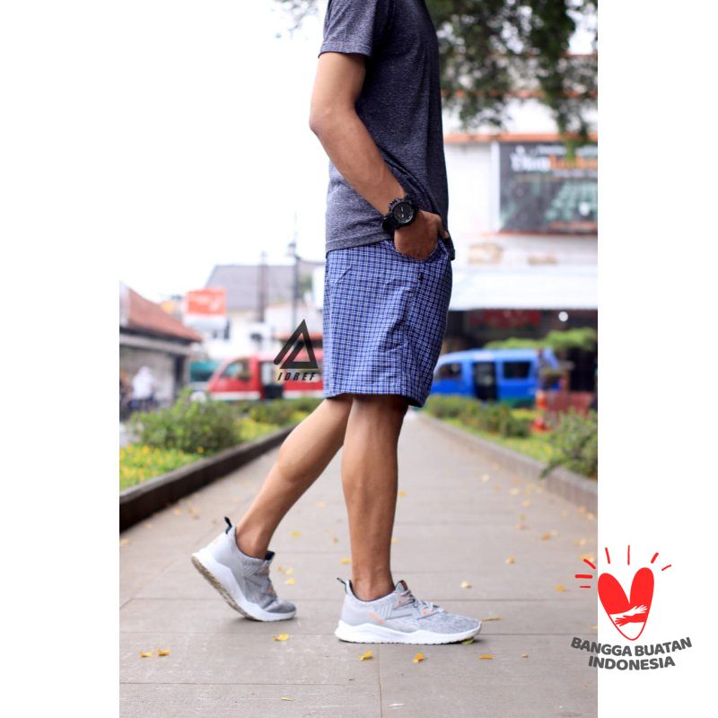 Jual Idref Motif Kotak Premium Celana Pendek Pria Online