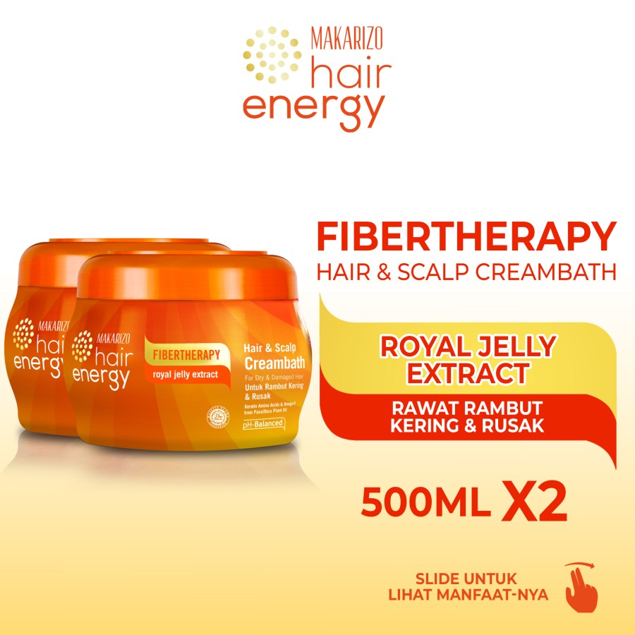 Promo Paket Isi 2 Makarizo Hair Energy Fibertherapy Royal Jelly