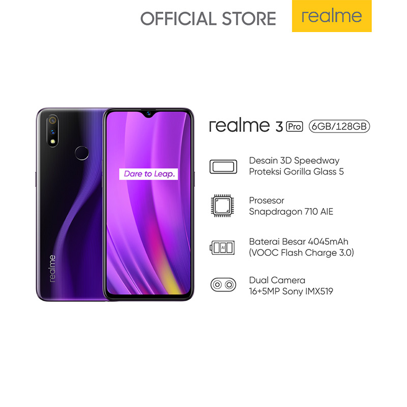 Jual realme 3 Pro Smartphone - Lightning Purple [128GB