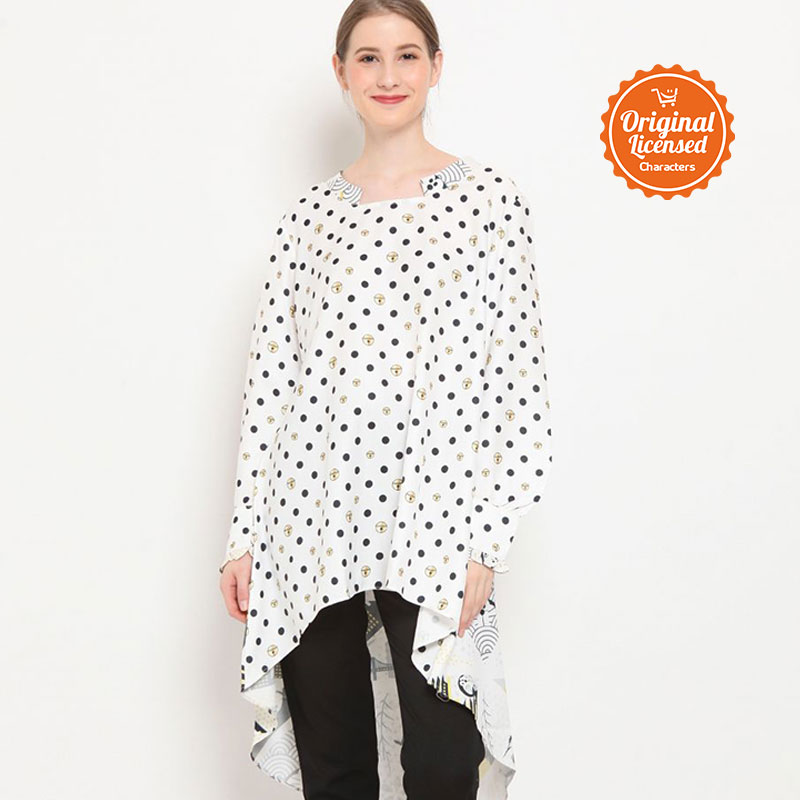 Jual Doraemon Polkadot Shirt Blouse 