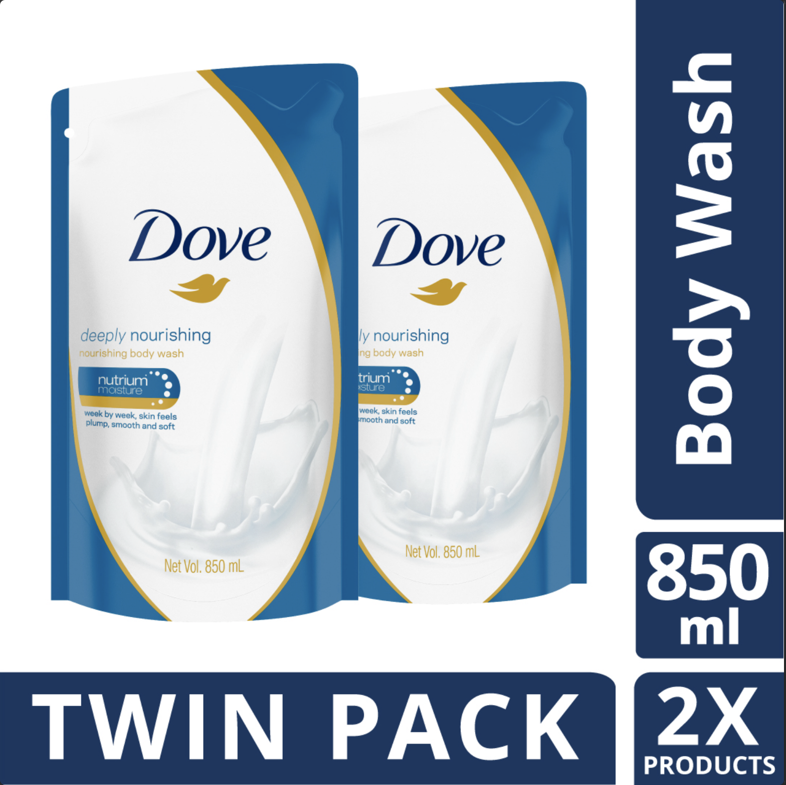 Promo Dove Deeply Nourishing Kulit Halus 7 Hari Body Wash Refill [825