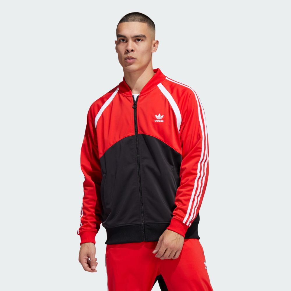 Adidas block track best sale top