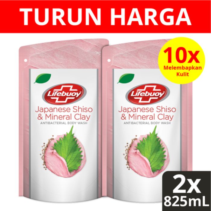 Promo Lifebuoy Japanese Shiso & Mineral Clay Body Wash Refill Pouch