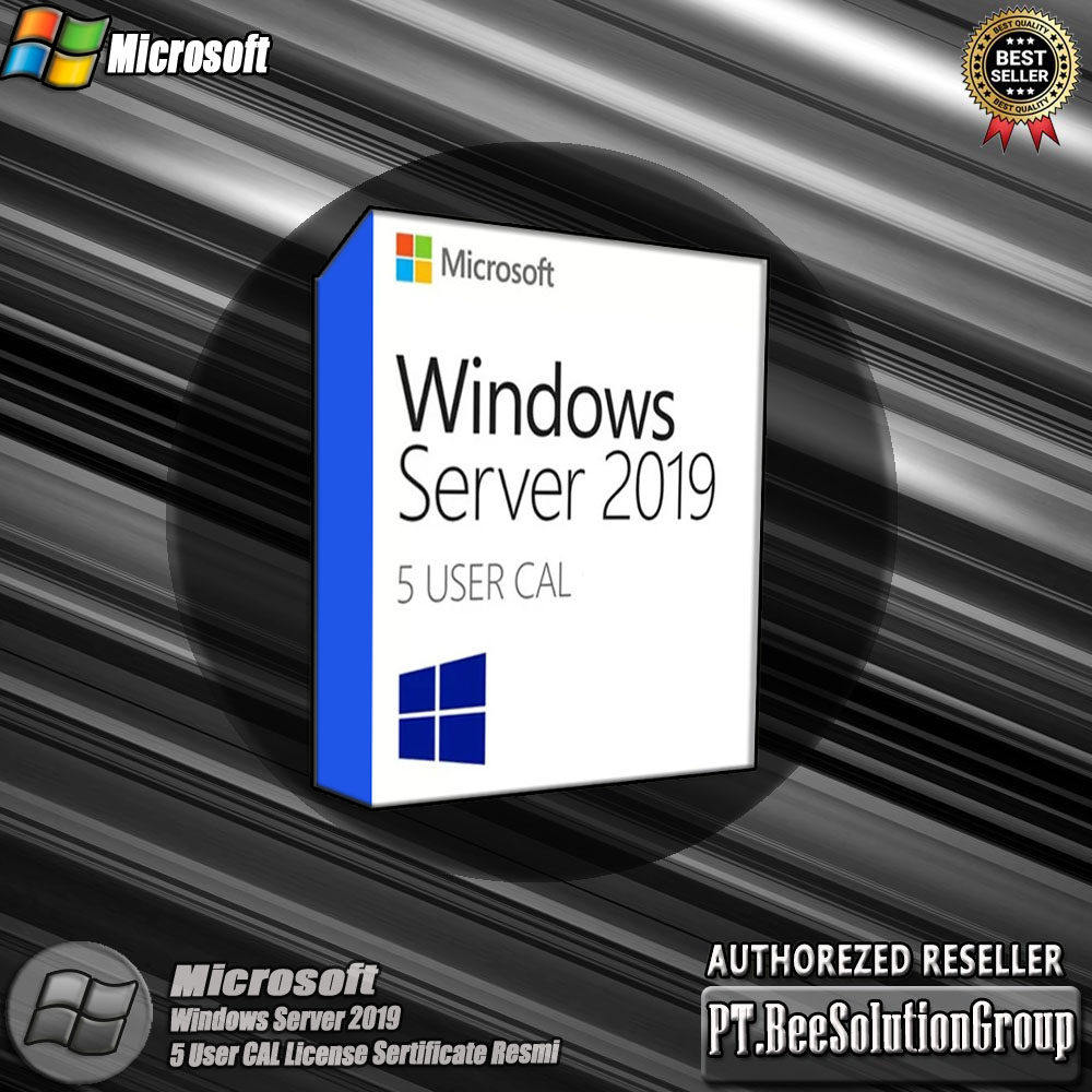 Jual Microsoft Windows Server 2019 5 User CAL License Sertificate Resmi