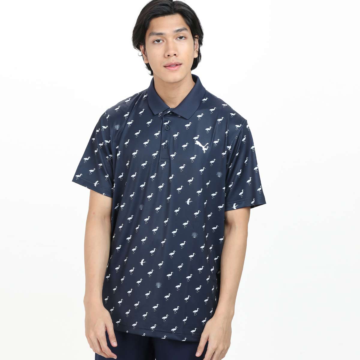 Jual PUMA Men Golf Polo Shirt Mattr Egrets Baju Golf Pria [533794 02