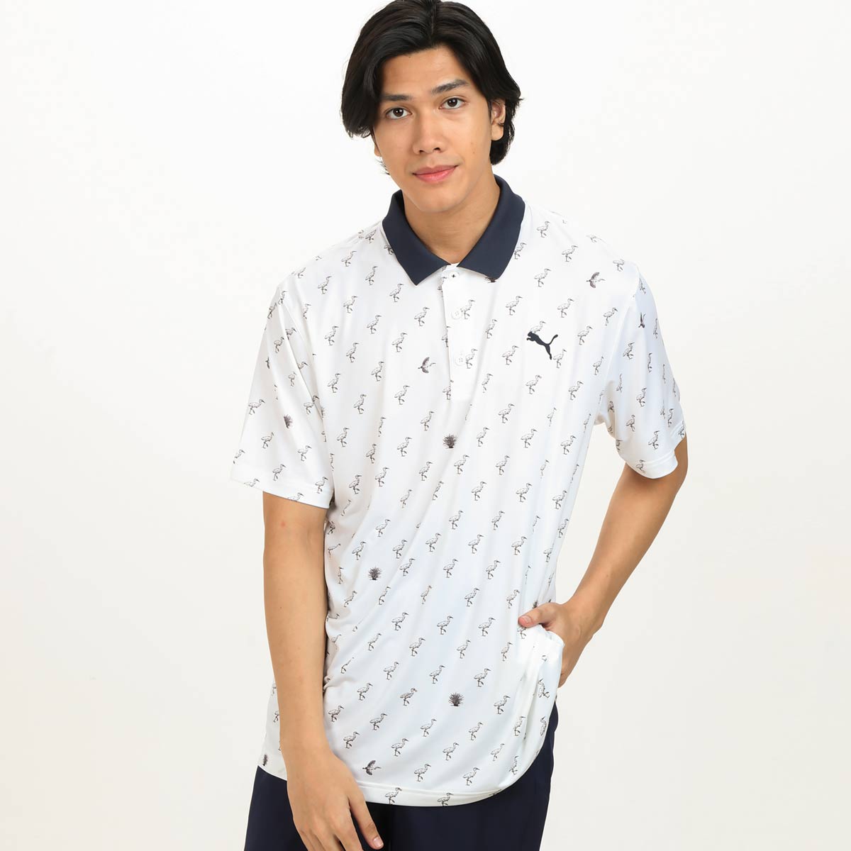 Promo Puma Men Golf Polo Shirt Mattr Egrets Baju Golf Pria [533794 01