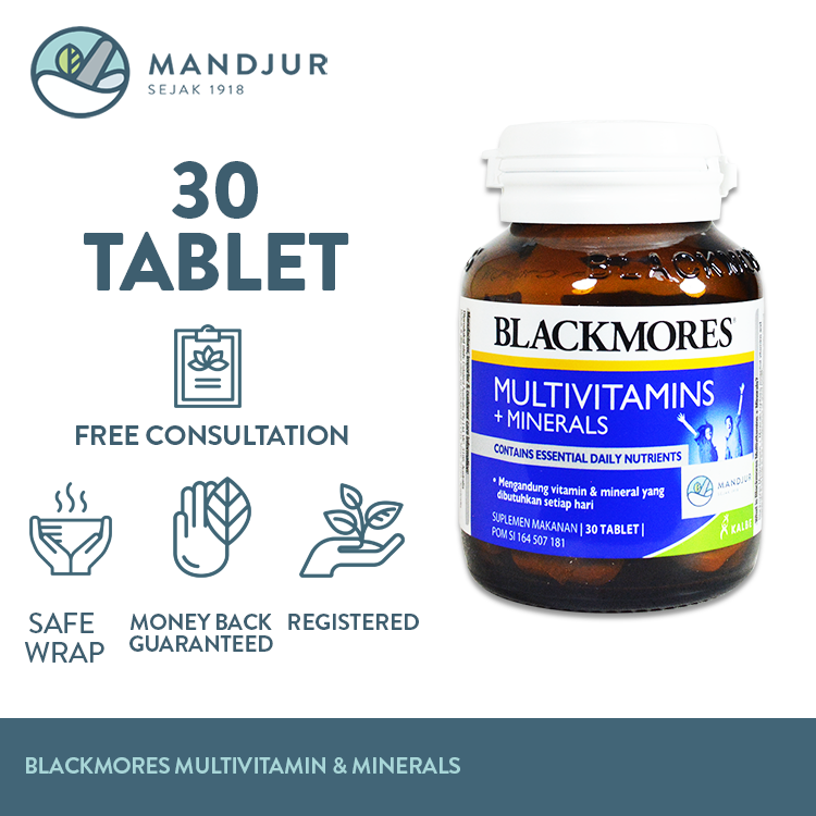√ Blackmores Multivitamin & Minerals Isi 30 Tablet Terbaru September