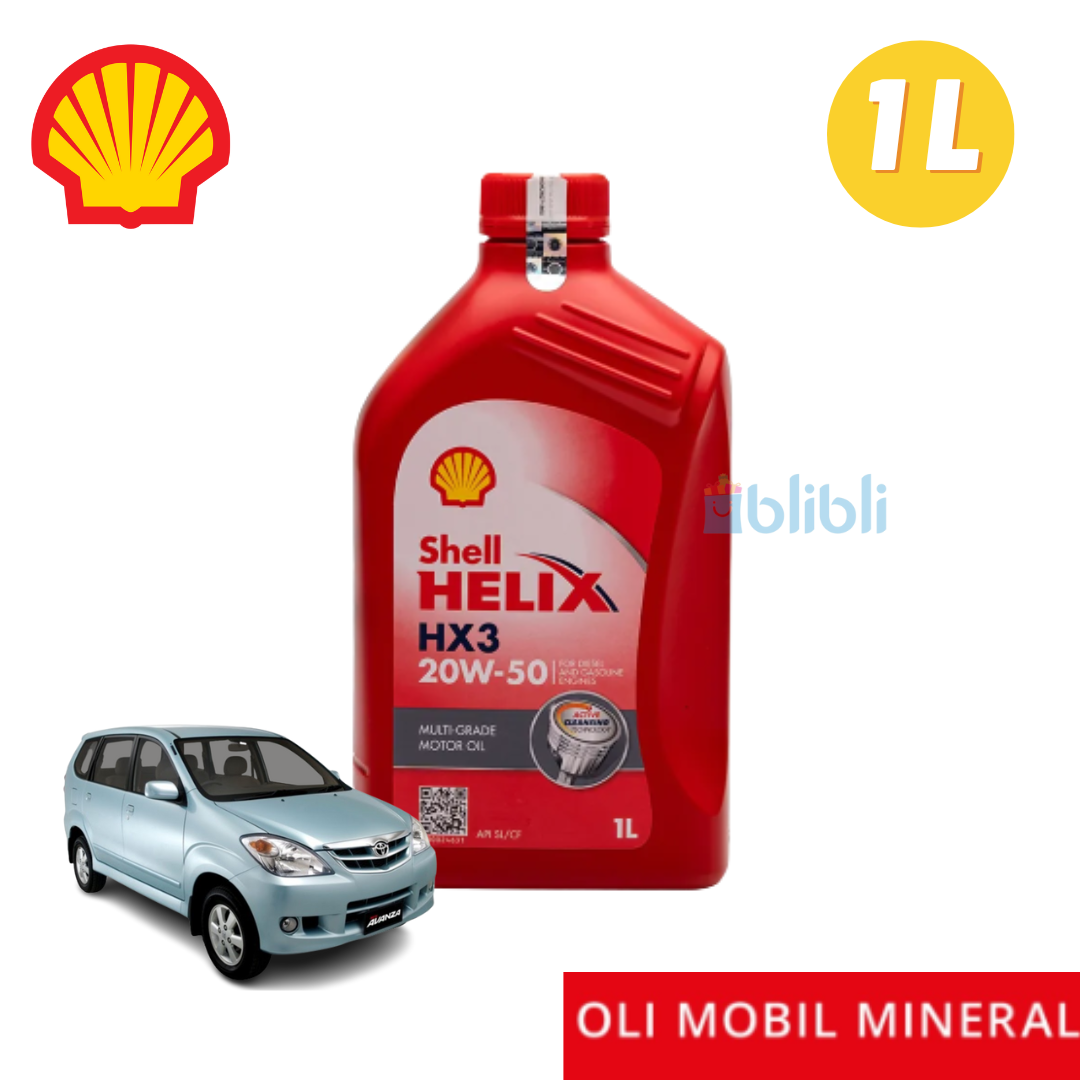 Promo Shell Helix Hx3 20w50 [1l] Oli Mobil Bensin Oli Mobil Shell ...