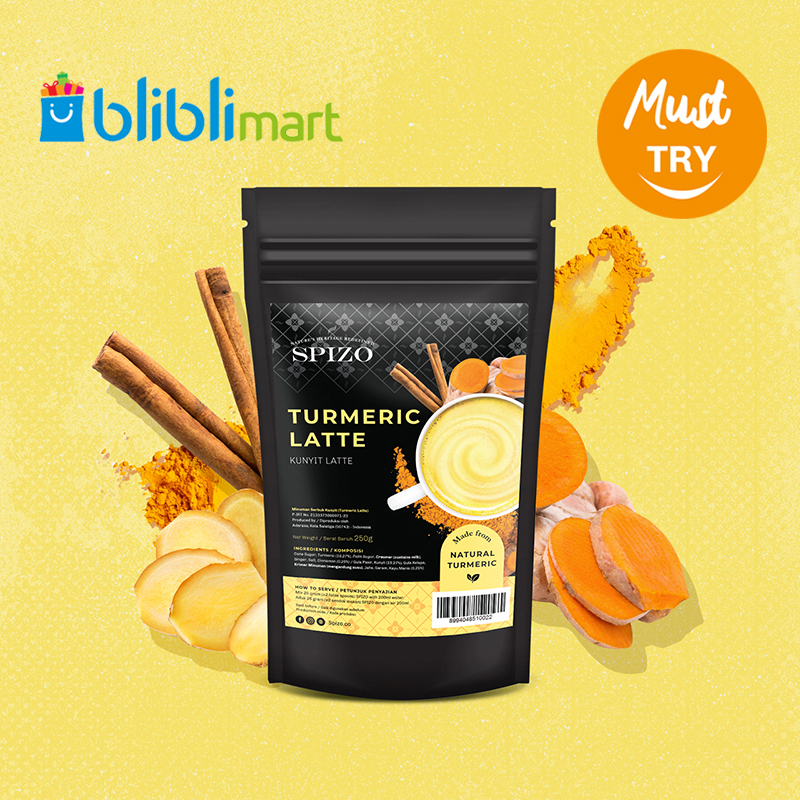 Jual Spizo Turmeric Latte Aka Golden Milk Minuman Bubuk 250 G Terbaru Juni 2021 Blibli