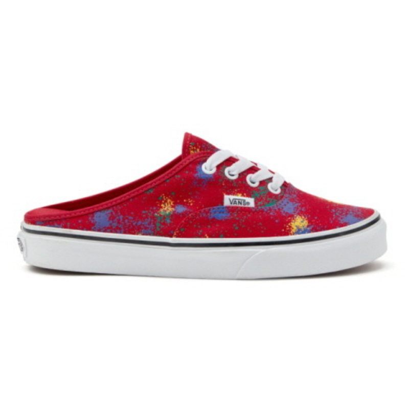 Promo Vans Authentic Mule Sepatu Overspray Racing Red True