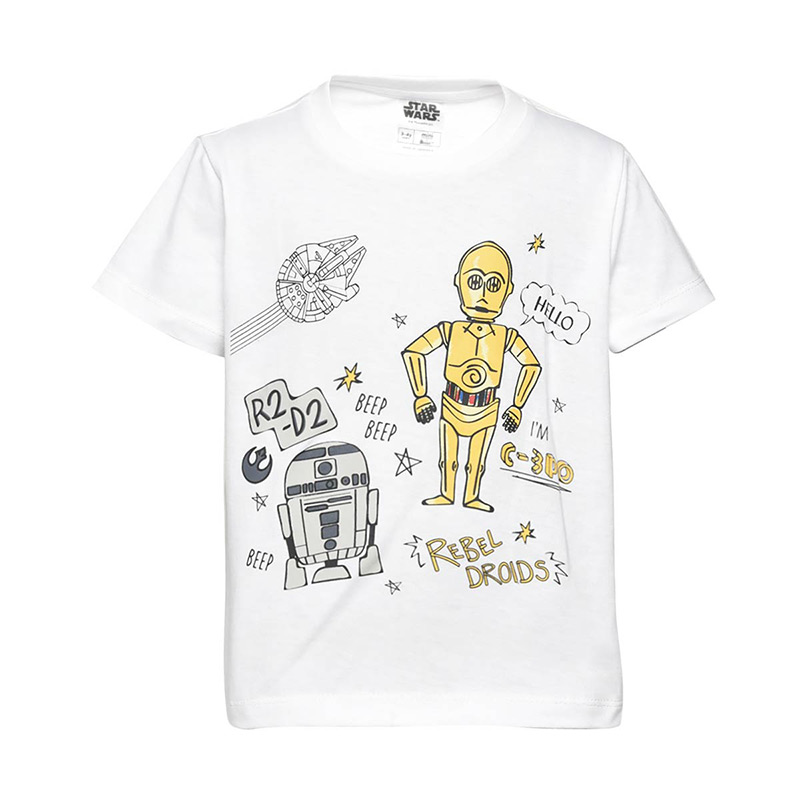 Jual Cottonink Mini Star Wars Droid Tabby Tees - Off-White