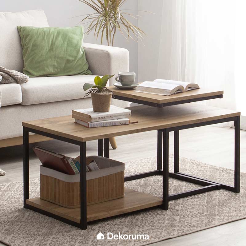 Jual Dekoruma Kozu Set Coffee Table Dan Side Table Meja Ruang