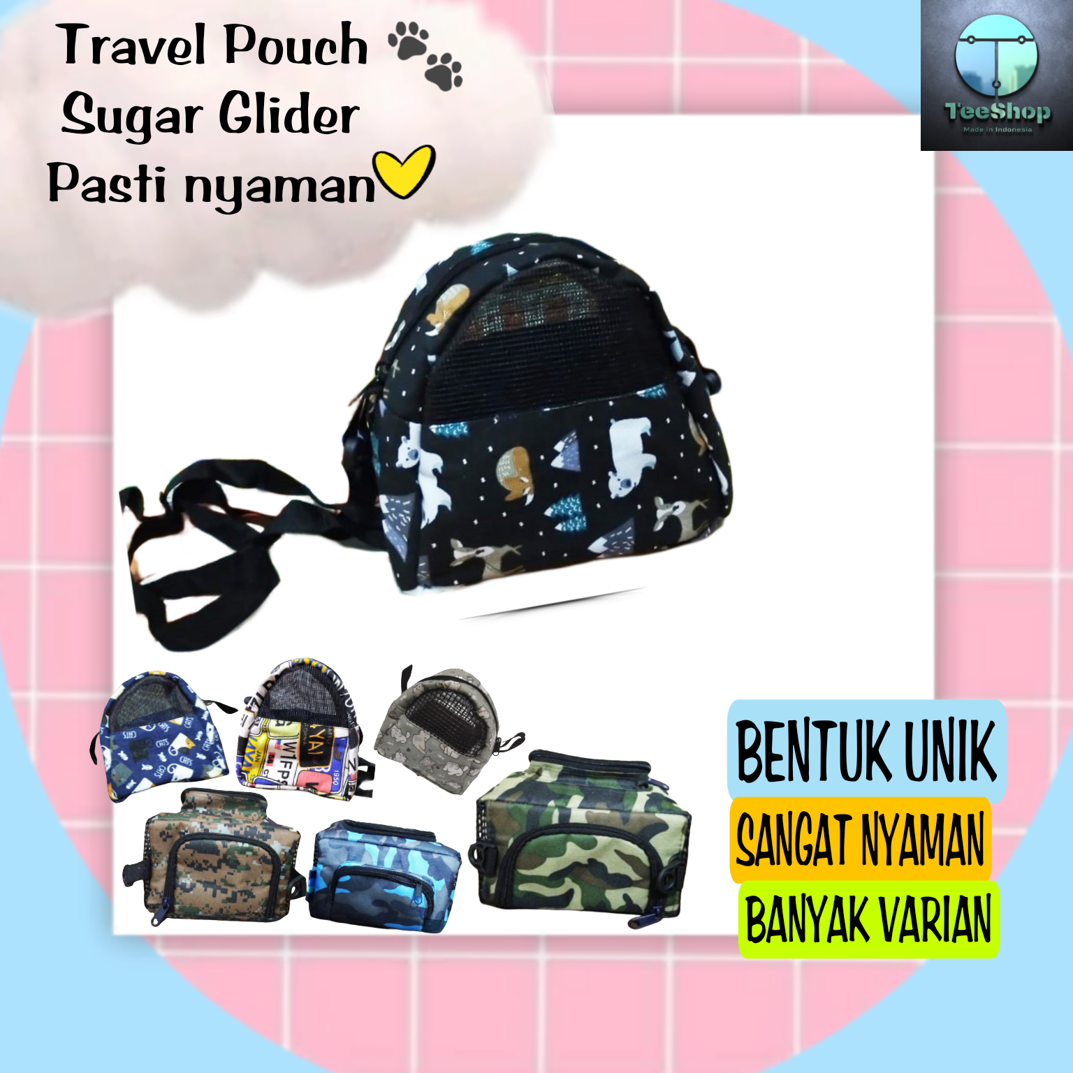 Travel pouch sugar glider sales