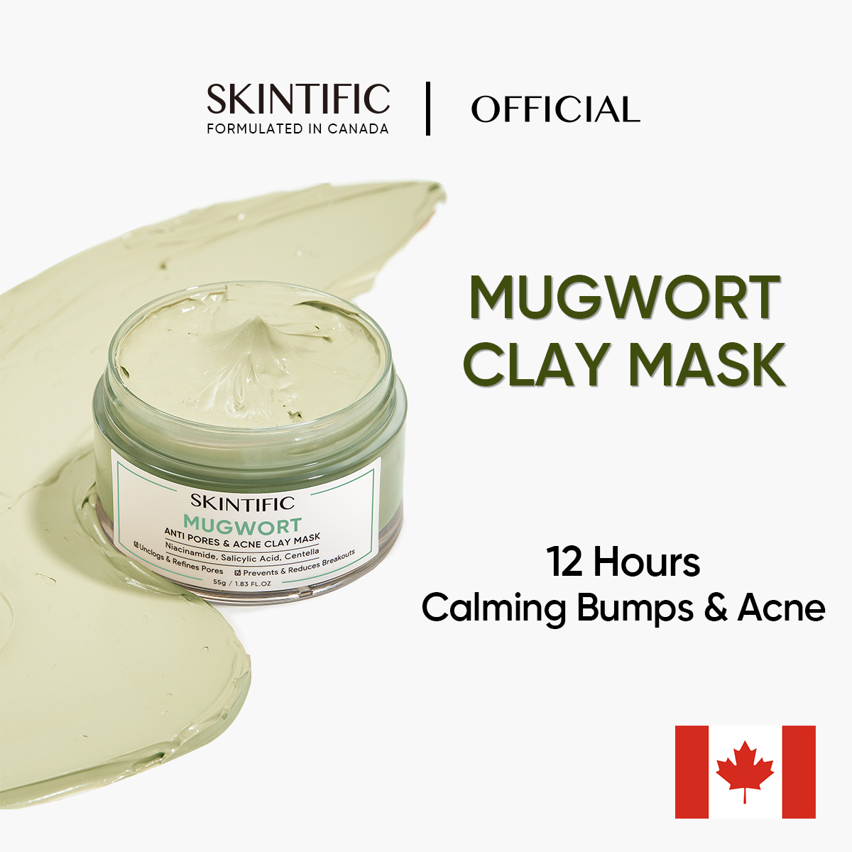 Promo Skintific Mugwort Anti Pores & Acne Clay Mask 55gr Diskon 40% di