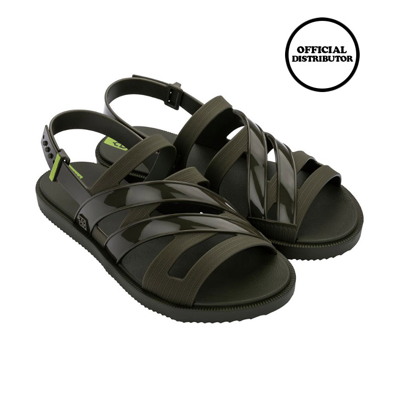 Jual Zaxy Respiro Sand Ad Sandal Flats Wanita Dark Green 40 di