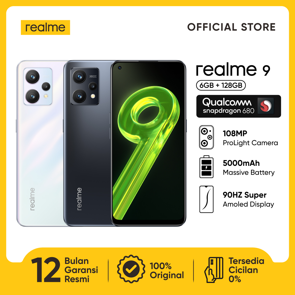 Jual realme 9 [6GB/128GB] - White di Seller realme (Smartphone ...