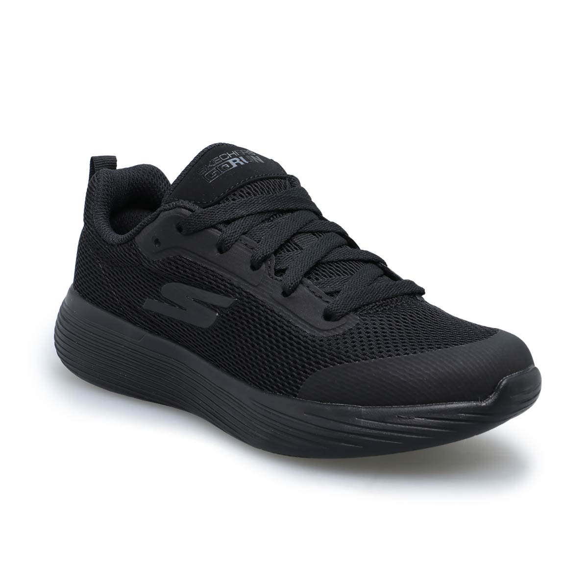 All black 2025 skechers running shoes