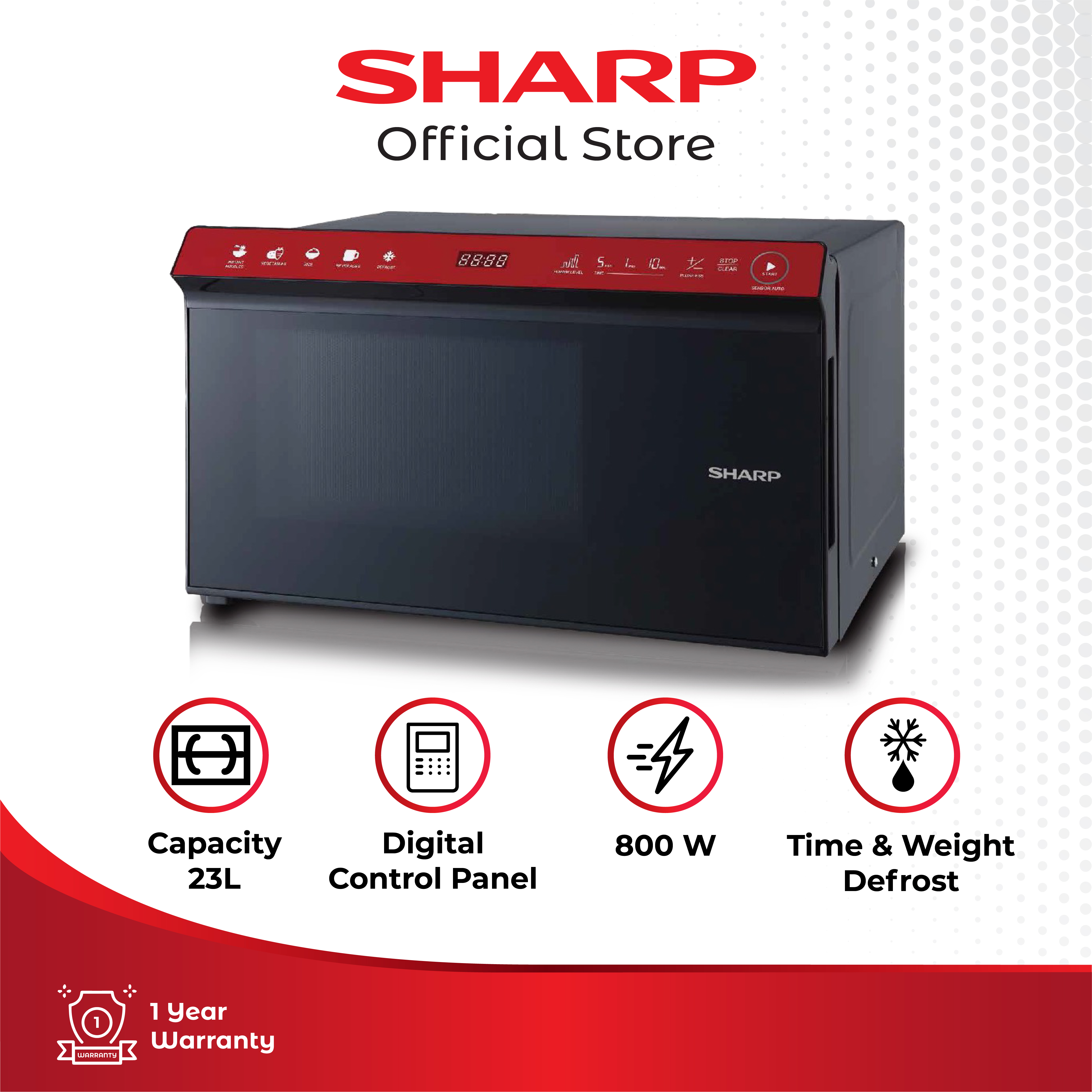 Jual SHARP R-323DA-RT SOLO Microwave Oven Digital [23L] di Seller ...