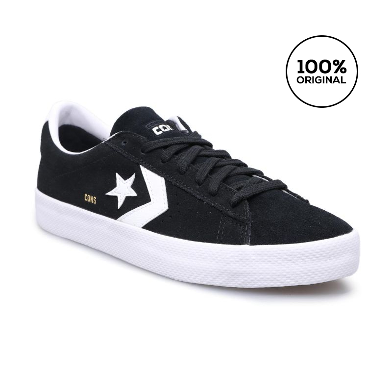 Jual Converse Cons Pro Leather Vulcanized Pro Black white white Cona00368c 41 Di Seller Converse Official Store Gudang Blibli Blibli