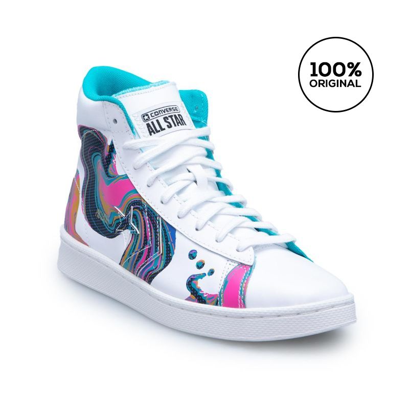Pink store green converse