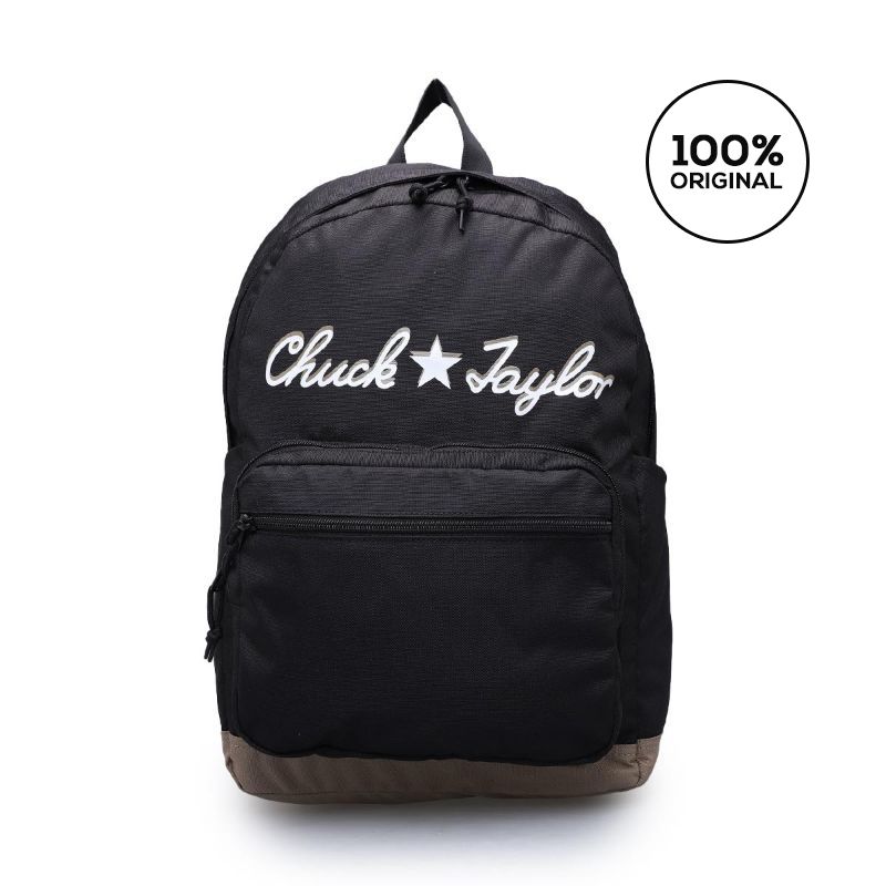 Converse Go 2 Backpack Large Logo Black Sandalwood CON23805 A01