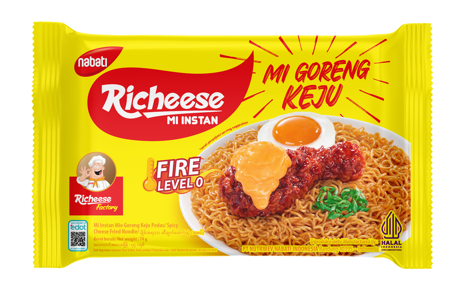 Promo Richeese Mie Goreng Keju 74 Gr Diskon 23% Di Seller Richeese Mie ...