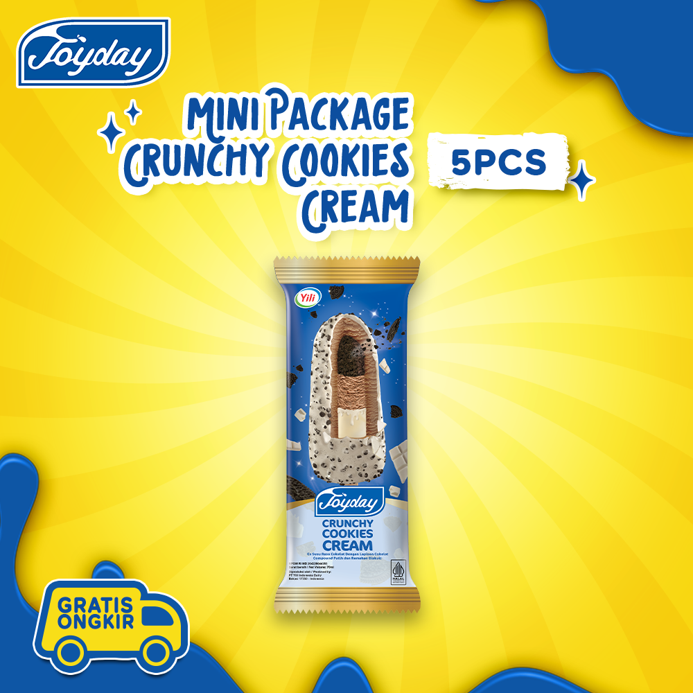 Jual Joyday Ice Cream Mini Package Crunchy Cookies Cream Isi 5pcs